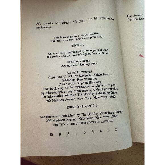 Steven Brust, Fantasy Novels, Yendi, To Reign in Hell, Teckla, set 1980s PB VTG - Picture 11 of 14